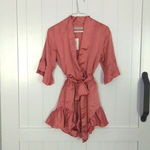 NWT Hello Molly rose gold dusty pink playsuit XS 0